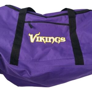 Minnesota Vikings Nfl Football Teams Large Canvas Duffle Bag